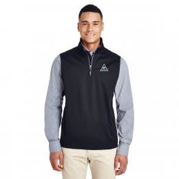 Customized Core 365 Men's Quarter Zip Vest - Black